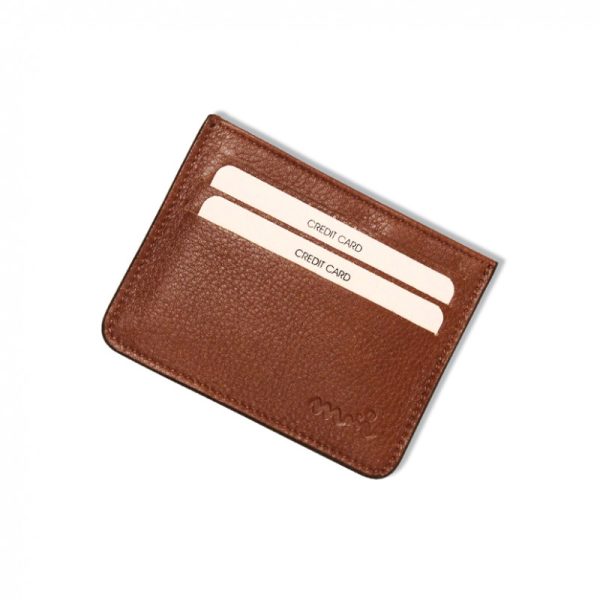 Protège CB Barrière RFID 6 cartes Cuir Marron clair
