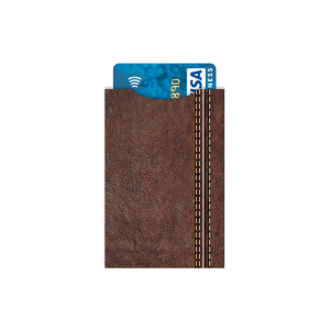 Protège-CB Cuir marron foncé