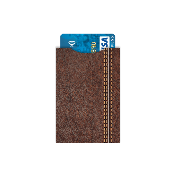 Protège-CB Cuir marron foncé
