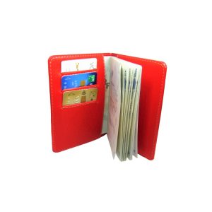Protège-passeport Simili cuir rouge