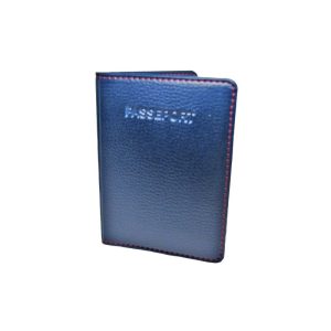 Protège-passeport Simili cuir bleu marine