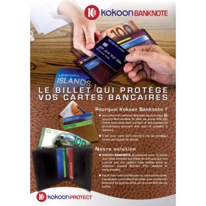 Billet Barrière RFID Kokoon Banknote Visuel Italie