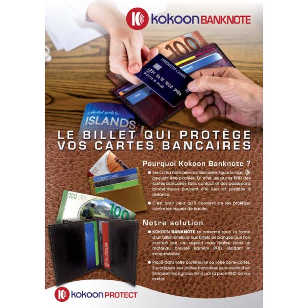 Billet Barrière RFID Kokoon Banknote Visuel Italie