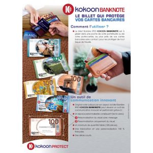 Billet Barrière RFID Kokoon Banknote Visuel Italie