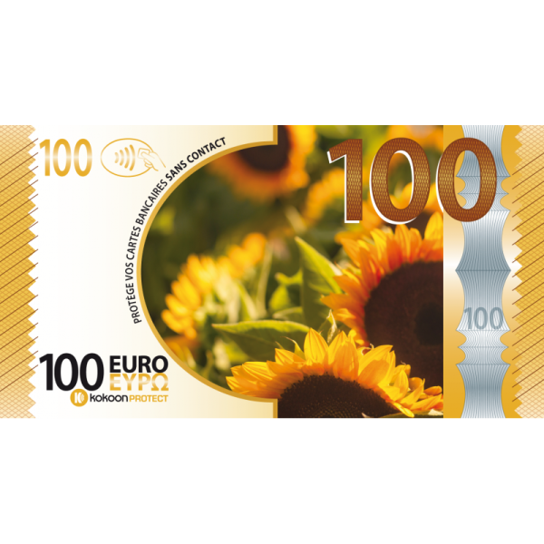 Billet Barrière RFID Kokoon Banknote Visuel Tournesol