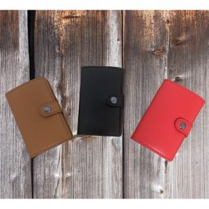 Portefeuille Barrière RFID Metal & Cuir PU Noir
