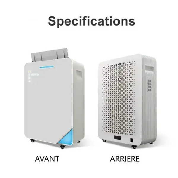 ASSAINISSEUR D'AIR LEVANTE 720M3/H, PURIFICATION MIXTE FILTRE HEPA H13 ET LAMPE UV 254nm