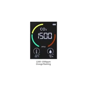 - Détecteur de qualité de l’air en CO2 avec écran LCD