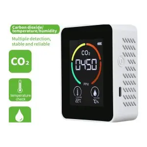 - Détecteur de qualité de l’air en CO2 avec écran LCD