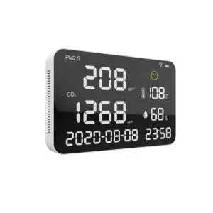 KAPM140 Analyseur de qualité de l'air mural  Détection Infrarouge (NDIR) Horloge / Date /  Fonction Wifi