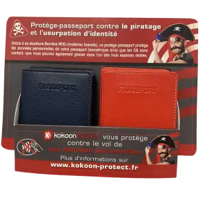 PRESENTOIR DE 12 PROTEGES PASSEPORTS SIMILI CUIR