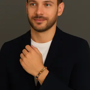 BRACELET HOMME AGATE CRAZY LACE