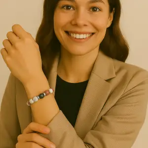 BRACELET HOWLITE & RHODONITE