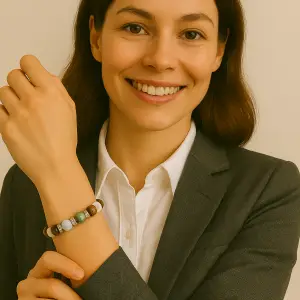BRACELET HOWLITE, JASPE KAMBABA & OEILDE TIGRE